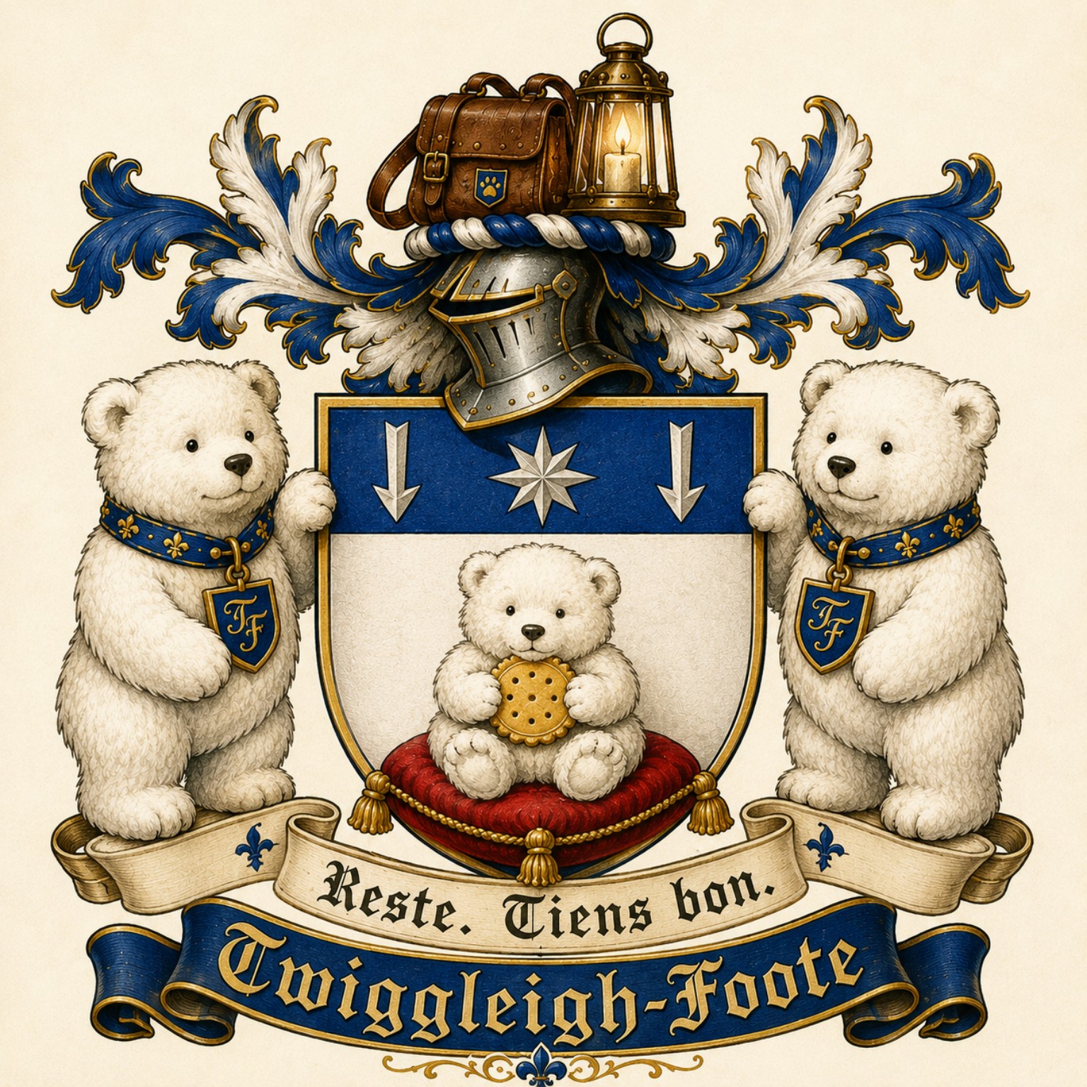 The coat of arms of the House of Twiggleigh-Foote